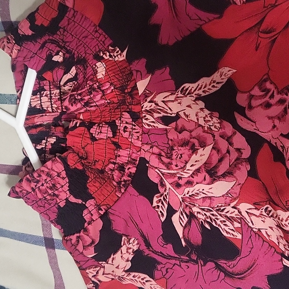 Nannette Pink and Black Floral Midi Dress - Picture 4 of 9